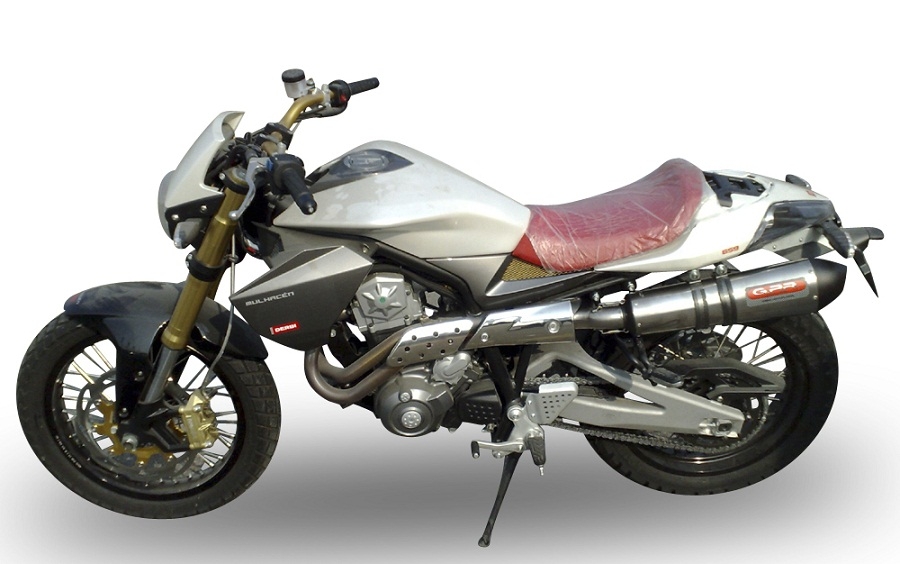 Escape compatible con Derbi Mulhacén 659 2005-2011, Gpe Ann. titanium, Escape legal, homologado, silenciador con db killer desmontable y tubo de conexión específico 