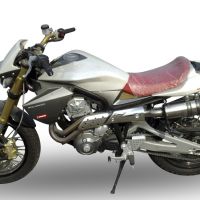 Escape compatible con Derbi Mulhacén 659 2005-2011, Gpe Ann. titanium, Escape legal, homologado, silenciador con db killer desmontable y tubo de conexión específico 