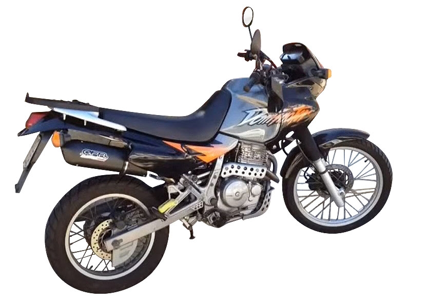 Escape compatible con Honda Dominator Nx 650 1988-2001, Furore Nero, Escape semi-completo homologado con db killer extraible 