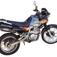 Escape compatible con Honda Dominator Nx 650 1988-2001, Furore Nero, Escape semi-completo homologado con db killer extraible 