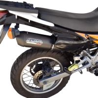 Escape compatible con Honda Dominator Nx 650 1988-2001, Furore Nero, Escape semi-completo homologado con db killer extraible 