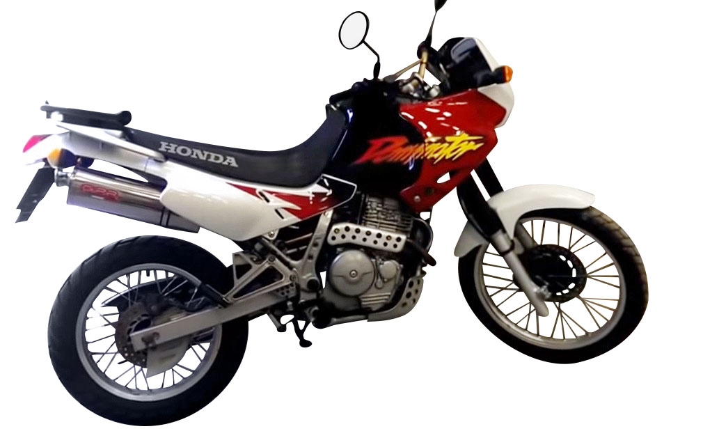 Escape compatible con Honda Dominator Nx 650 1988-2001, Trioval, Escape semi-completo homologado con db killer extraible 