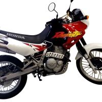 Escape compatible con Honda Dominator Nx 650 1988-2001, Trioval, Escape semi-completo homologado con db killer extraible 