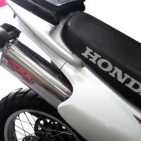 Escape compatible con Honda Dominator Nx 650 1988-2001, Trioval, Escape semi-completo homologado con db killer extraible 