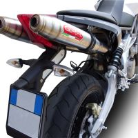 Escape compatible con Aprilia Shiver 900 2017-2020, Deeptone Inox, Doble escape racing, con tubos de conexión, artículo sin homologación 