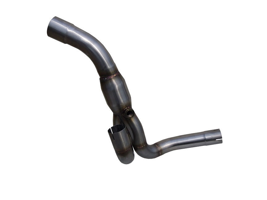 Escape compatible con Aprilia Dorsoduro 900 2017-2020, Decatalizzatore, Tubo supresor de catalizador 
