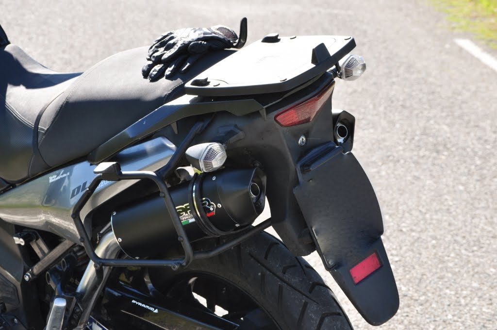 Escape compatible con Kawasaki Klv 1000 2004-2007, Furore Nero, Par de terminales de escape homologados, con db killer extraíbles y tubos de conexión específicos 