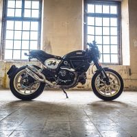 Escape compatible con Ducati Scrambler 800 2017-2020, Deeptone Inox, Escape doble, no legal para los países miembros de la UE, incluidos los db killers extraíbles y los tubos de unión 