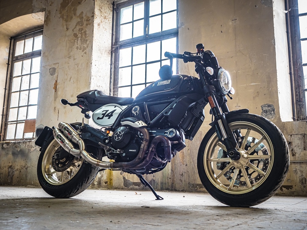 Escape compatible con Ducati Scrambler 800 2017-2020, Deeptone Inox, Escape doble, no legal para los países miembros de la UE, incluidos los db killers extraíbles y los tubos de unión 