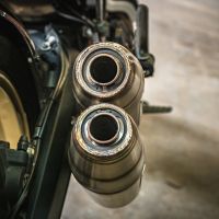 Escape compatible con Ducati Scrambler 800 2017-2020, Deeptone Inox, Escape doble, no legal para los países miembros de la UE, incluidos los db killers extraíbles y los tubos de unión 