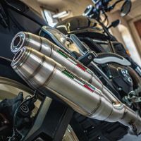 Escape compatible con Ducati Scrambler 800 2017-2020, Deeptone Inox, Escape doble, no legal para los países miembros de la UE, incluidos los db killers extraíbles y los tubos de unión 