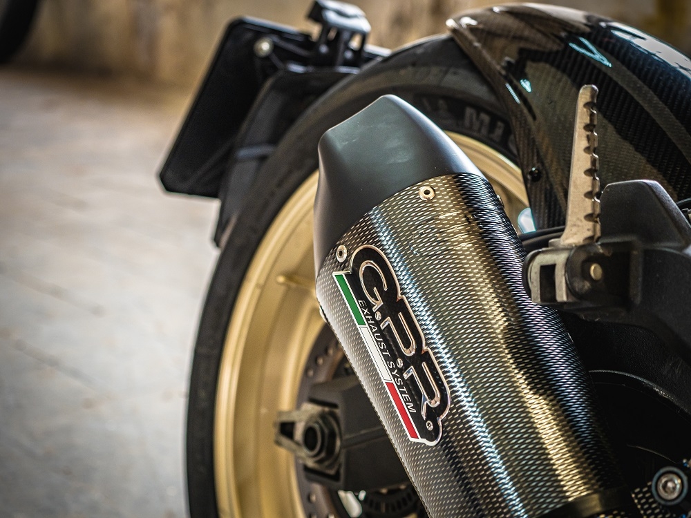 Escape compatible con Ducati Scrambler 800 2017-2020, Gpe Ann. Poppy, Escape homologaedo, legal para mercados fuera de la UE, incluido tubo de enlace y db killer extraíble 