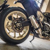 Escape compatible con Ducati Scrambler 800 2015-2016, M3 Inox , Escape legal, homologado, silenciador con db killer desmontable y tubo de conexión específico 