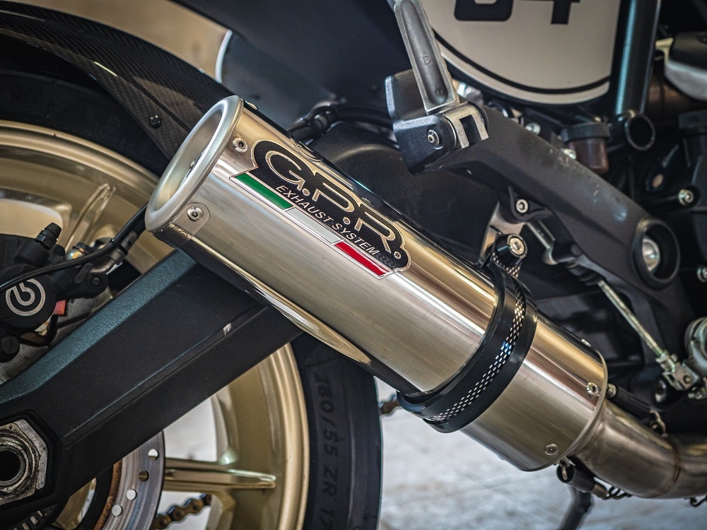 Escape compatible con Ducati Scrambler 800 2015-2016, M3 Inox , Escape legal, homologado, silenciador con db killer desmontable y tubo de conexión específico 