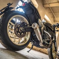Escape compatible con Ducati Scrambler 800 2017-2020, Powercone Evo, Escape homologaedo, legal para mercados fuera de la UE, incluido tubo de enlace y db killer extraíble 