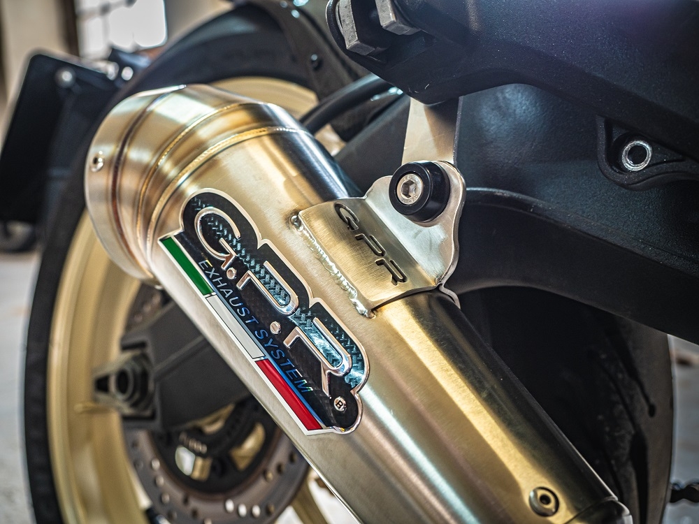 Escape compatible con Ducati Scrambler 800 2017-2020, Powercone Evo, Escape homologaedo, legal para mercados fuera de la UE, incluido tubo de enlace y db killer extraíble 
