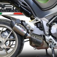 GPR escape compatible con  Ducati Multistrada 1260 2018-2020, New Grand Prix Evo Titanium, Escape legal, homologado, silenciador con db killer desmontable y tubo de conexión específico 