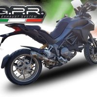 Escape compatible con Ducati Multistrada 1260 2018-2020, Powercone Evo, Escape legal, homologado, silenciador con db killer desmontable y tubo de conexión específico 