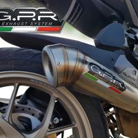 Escape compatible con Ducati Multistrada 1260 2018-2020, Powercone Evo, Escape legal, homologado, silenciador con db killer desmontable y tubo de conexión específico 