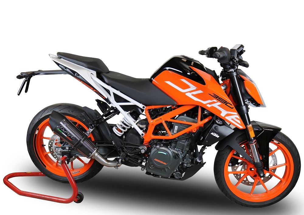 Escape compatible con Ktm Rc 390 2017-2020, GP Evo4 Poppy, Escape legal, homologado, silenciador con db killer desmontable y tubo de conexión específico 