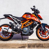 Escape compatible con Ktm Rc 390 2017-2020, Albus Evo4, Escape legal, homologado, silenciador con db killer desmontable y tubo de conexión específico 