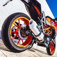 Escape compatible con Ktm Rc 390 2017-2020, Albus Evo4, Escape legal, homologado, silenciador con db killer desmontable y tubo de conexión específico 