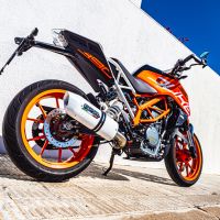 Escape compatible con Ktm Rc 390 2017-2020, Albus Evo4, Escape legal, homologado, silenciador con db killer desmontable y tubo de conexión específico 