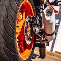 Escape compatible con Ktm Rc 390 2017-2020, Albus Evo4, Escape legal, homologado, silenciador con db killer desmontable y tubo de conexión específico 