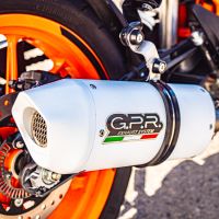 Escape compatible con Ktm Rc 390 2017-2020, Albus Evo4, Escape legal, homologado, silenciador con db killer desmontable y tubo de conexión específico 
