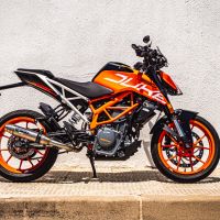 Escape compatible con Ktm Rc 390 2017-2020, Deeptone Inox, Escape legal, homologado, silenciador con db killer desmontable y tubo de conexión específico 