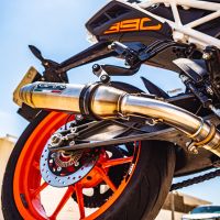 Escape compatible con Ktm Rc 390 2017-2020, Deeptone Inox, Escape legal, homologado, silenciador con db killer desmontable y tubo de conexión específico 