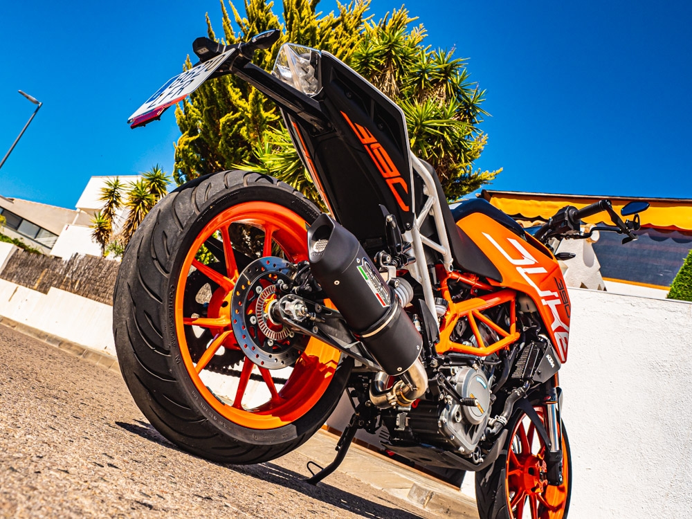 Escape compatible con Ktm Adventure 390 2020-2020, Furore Nero, Escape racing, silenciador con tubo de conexion y dbkiller, articulo sin homologacion 