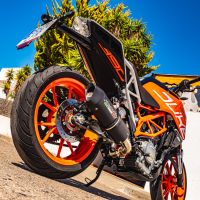 Escape compatible con Ktm Adventure 390 2020-2020, Furore Nero, Escape racing, silenciador con tubo de conexion y dbkiller, articulo sin homologacion 