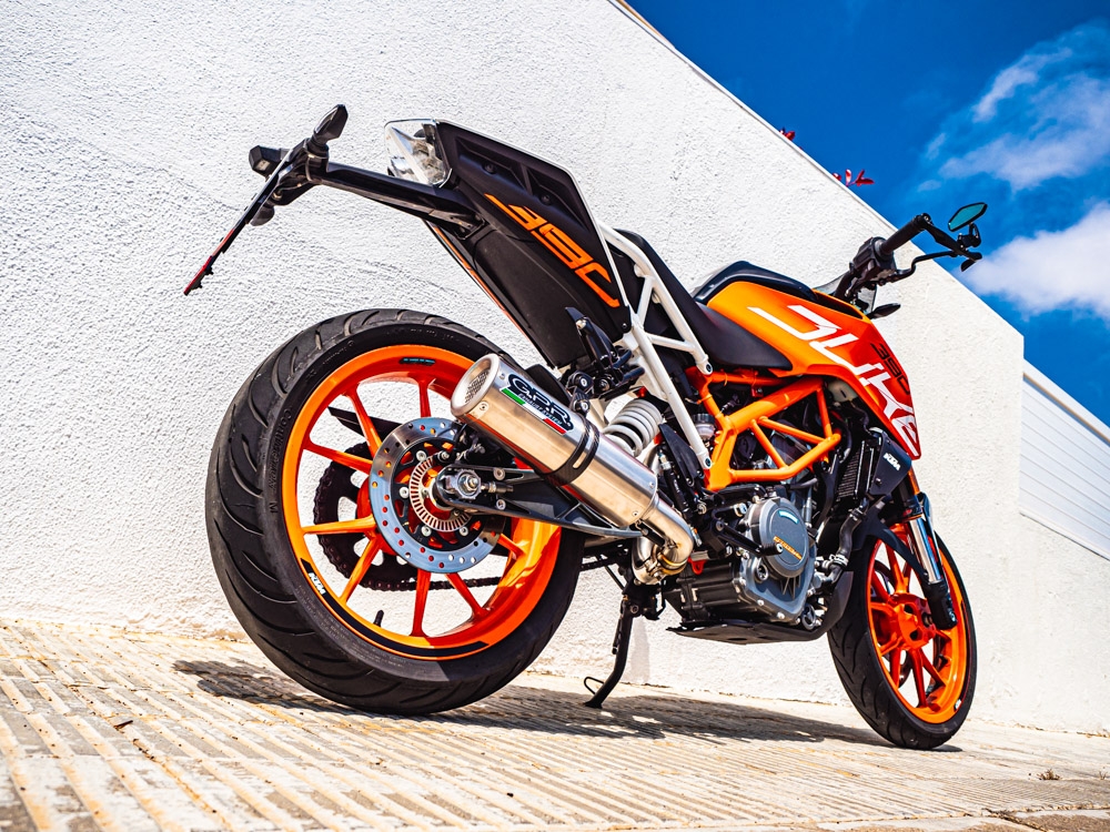 Escape compatible con Ktm Rc 390 2017-2020, M3 Inox , Escape racing, silenciador con tubo de conexion, articulo sin homologacion 