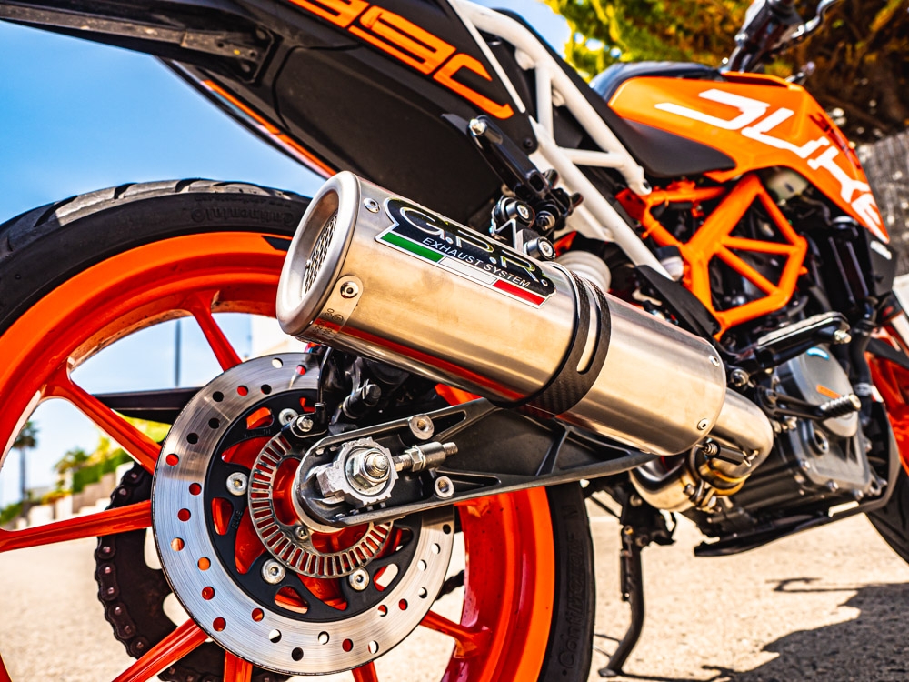 Escape compatible con Ktm Rc 390 2017-2020, M3 Inox , Escape racing, silenciador con tubo de conexion, articulo sin homologacion 