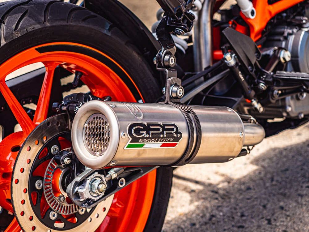 Escape compatible con Ktm Rc 390 2017-2020, M3 Inox , Escape racing, silenciador con tubo de conexion, articulo sin homologacion 