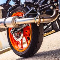 Escape compatible con Ktm Rc 390 2017-2020, M3 Inox , Escape racing, silenciador con tubo de conexion, articulo sin homologacion 