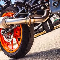Escape compatible con Ktm Rc 390 2017-2020, Albus Evo4, Escape legal, homologado, silenciador con db killer desmontable y tubo de conexión específico 