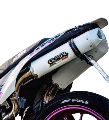 Escape compatible con Ktm Duke II 2000-2006, Albus Ceramic, Par de terminales de escape homologados, con db killer extraíbles y tubos de conexión específicos 