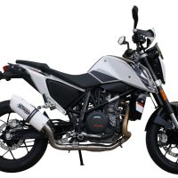 Escape compatible con Ktm Duke 690 2017-2020, Albus Evo4, Escape legal, homologado, silenciador con db killer desmontable y tubo de conexión específico 