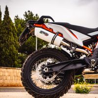 Escape compatible con Ktm Duke 890 2021-2024, Albus Evo4, Escape legal, homologado, silenciador con db killer desmontable y tubo de conexión específico 