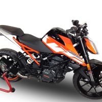 Escape compatible con Ktm Duke 390 2017-2020, M3 Black Titanium, Escape legal, homologado, silenciador con db killer desmontable y tubo de conexión específico 