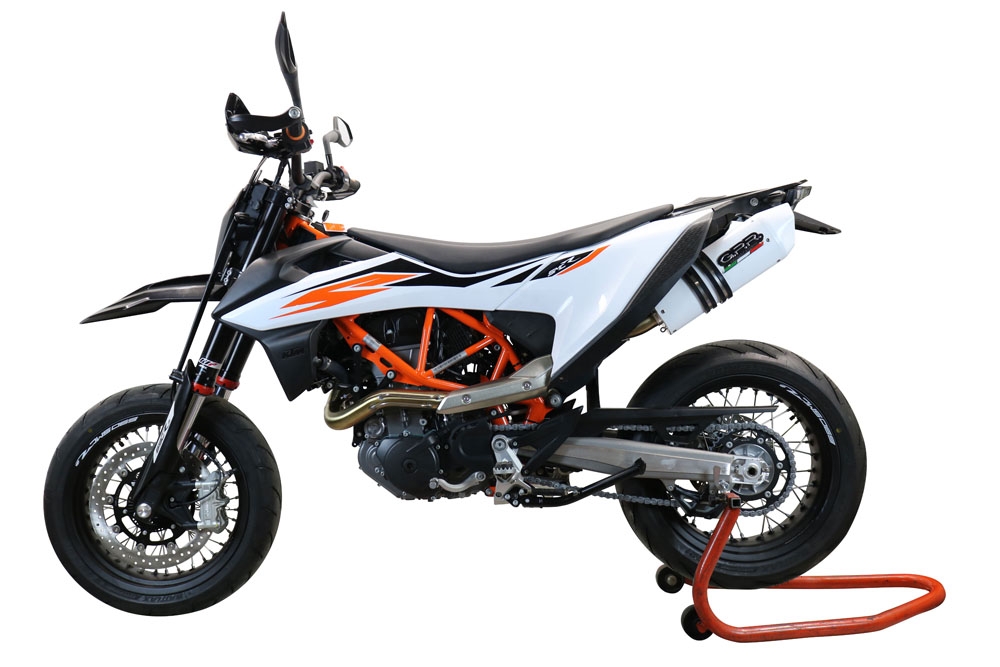Escape compatible con Ktm Enduro 690 R 2019-2020, Albus Evo4, Escape homologaedo, legal para mercados fuera de la UE, incluido tubo de enlace y db killer extraíble 