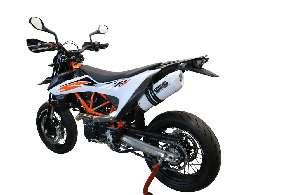 Escape compatible con Ktm Enduro 690 R 2019-2020, Albus Evo4, Escape homologaedo, legal para mercados fuera de la UE, incluido tubo de enlace y db killer extraíble 