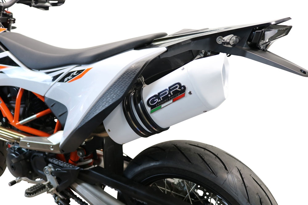 Escape compatible con Ktm Enduro 690 R 2019-2020, Albus Evo4, Escape homologaedo, legal para mercados fuera de la UE, incluido tubo de enlace y db killer extraíble 