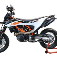 Escape compatible con Ktm Enduro 690 R 2019-2020, Furore Evo4 Nero, Escape homologaedo, legal para mercados fuera de la UE, incluido tubo de enlace y db killer extraíble 