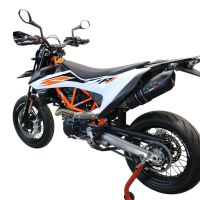 Escape compatible con Ktm Enduro 690 R 2019-2020, Furore Evo4 Nero, Escape homologaedo, legal para mercados fuera de la UE, incluido tubo de enlace y db killer extraíble 