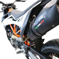 Escape compatible con Ktm Enduro 690 R 2019-2020, Furore Evo4 Nero, Escape homologaedo, legal para mercados fuera de la UE, incluido tubo de enlace y db killer extraíble 