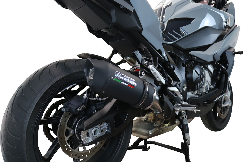 Escape compatible con Bmw S 1000 XR -M 2020-2025, Furore Evo4 Nero, Escape legal, homologado, silenciador con db killer desmontable y tubo de conexión específico 