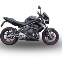 Escape compatible con Kawasaki Er 6 N - F 2006-2011, Gpe Ann. Poppy, Escape legal, homologado, silenciador con db killer desmontable y tubo de conexión específico 